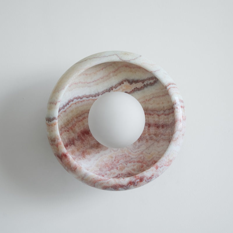 Calvrane Marble Round Wall Lamp