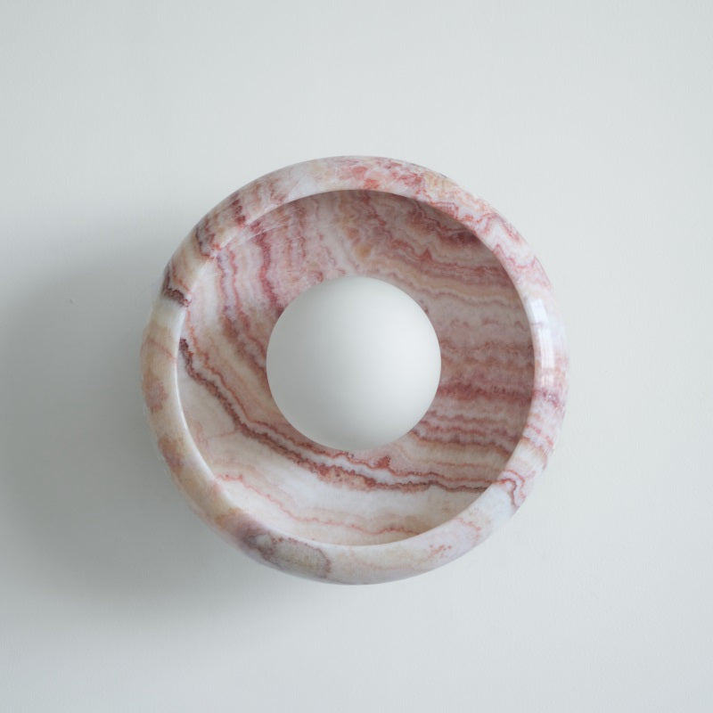 Calvrane Marble Round Wall Lamp