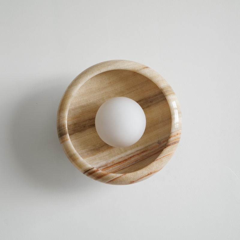 Calvrane Marble Round Wall Lamp