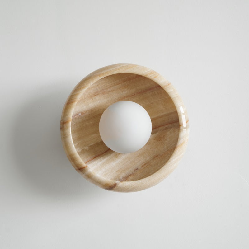 Calvrane Marble Round Wall Lamp
