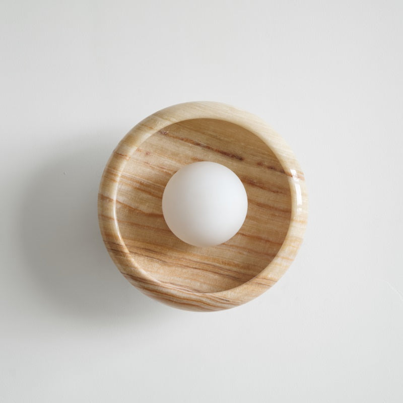 Calvrane Marble Round Wall Lamp
