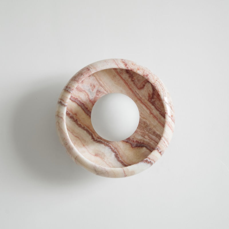 Calvrane Marble Round Wall Lamp
