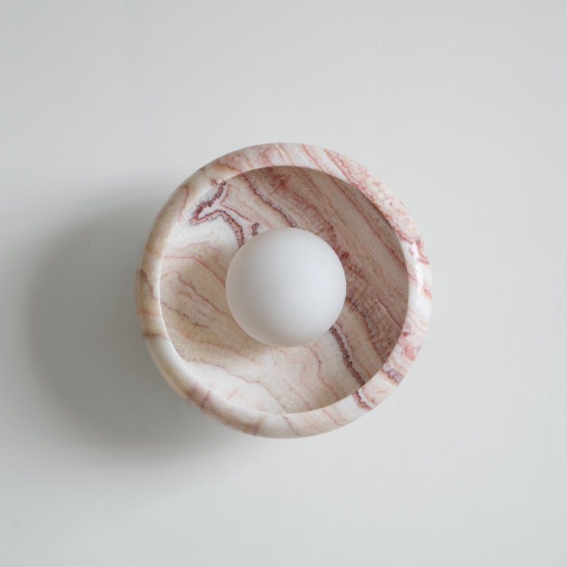 Calvrane Marble Round Wall Lamp