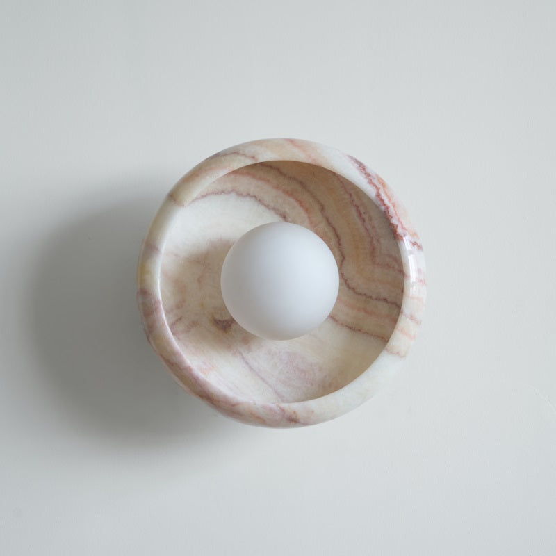 Calvrane Marble Round Wall Lamp
