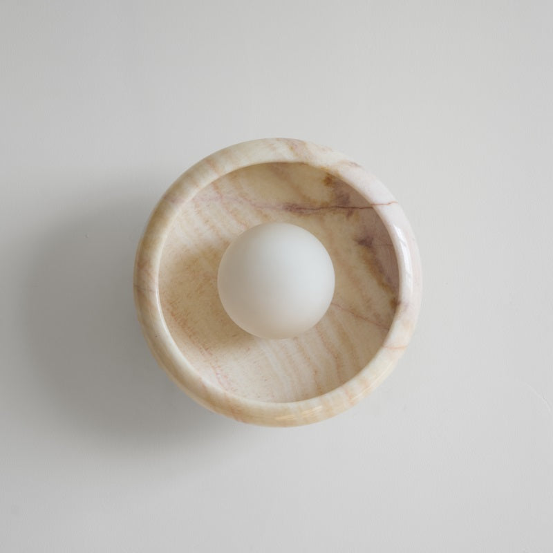 Calvrane Marble Round Wall Lamp