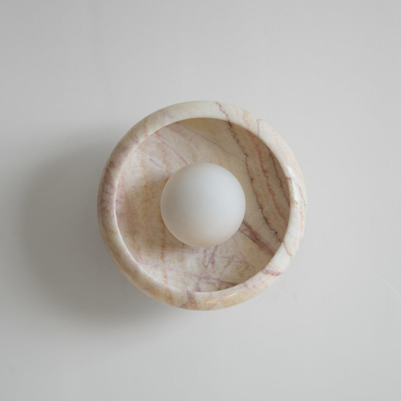 Calvrane Marble Round Wall Lamp