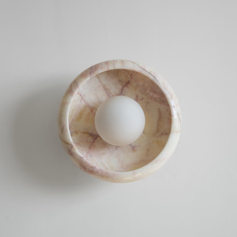 Calvrane Marble Round Wall Lamp