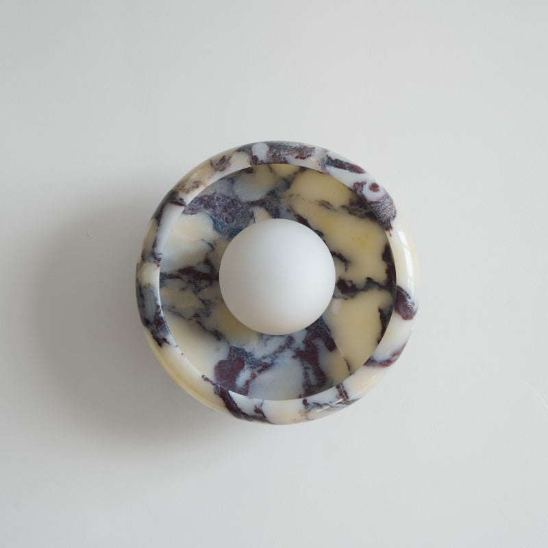 Calvrane Marble Round Wall Lamp