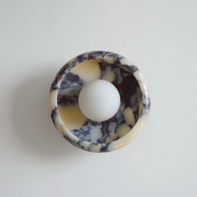 Calvrane Marble Round Wall Lamp