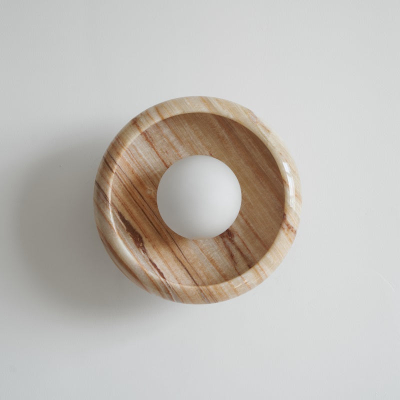 Calvrane Marble Round Wall Lamp