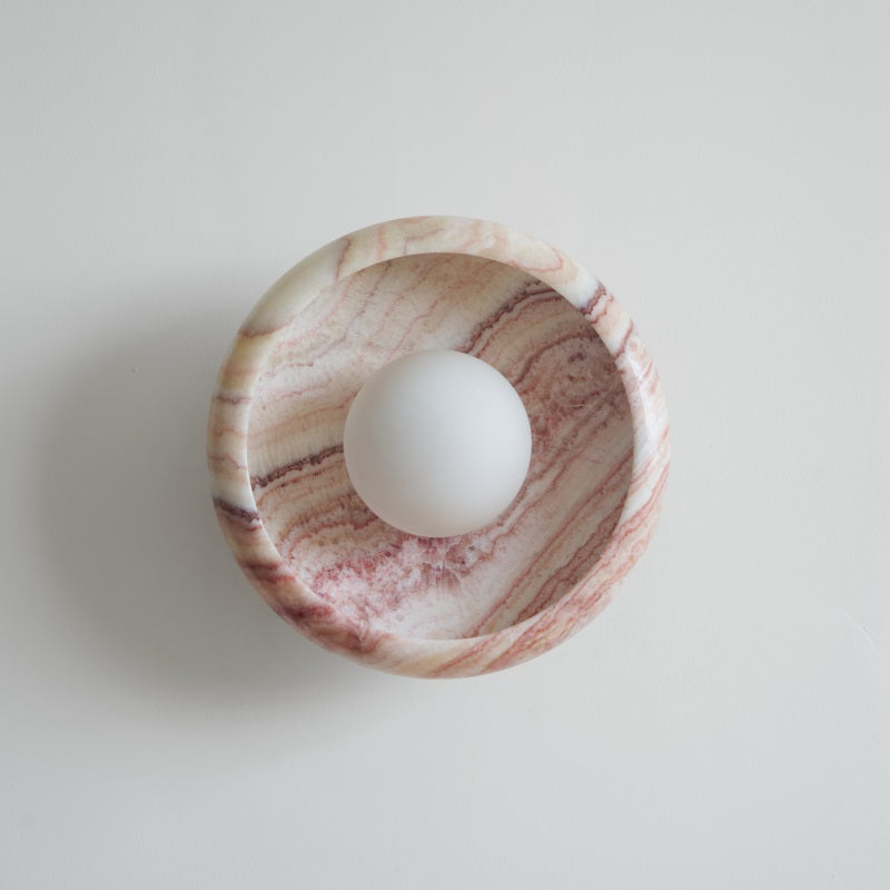 Calvrane Marble Round Wall Lamp