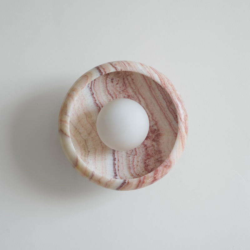 Calvrane Marble Round Wall Lamp
