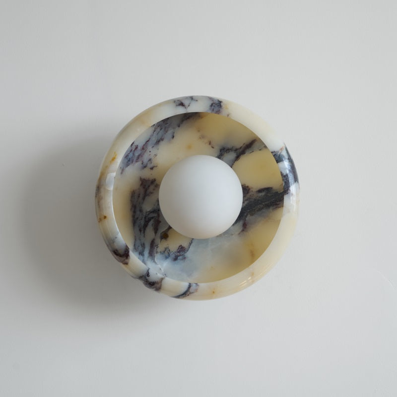 Calvrane Marble Round Wall Lamp