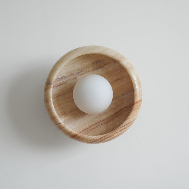 Calvrane Marble Round Wall Lamp