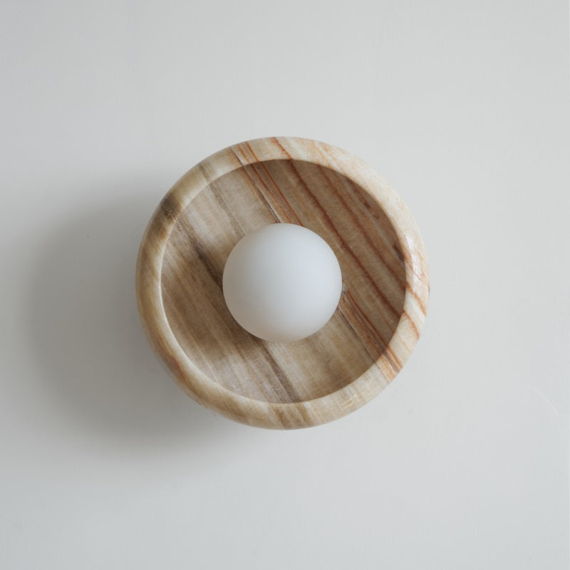 Calvrane Marble Round Wall Lamp