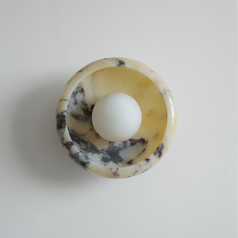 Calvrane Marble Round Wall Lamp
