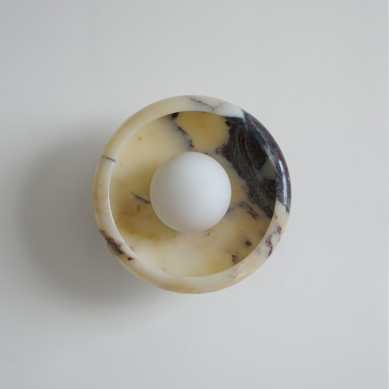 Calvrane Marble Round Wall Lamp