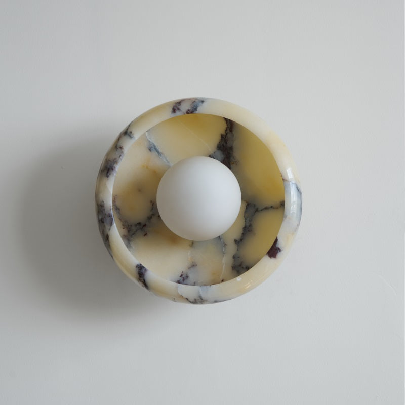 Calvrane Marble Round Wall Lamp
