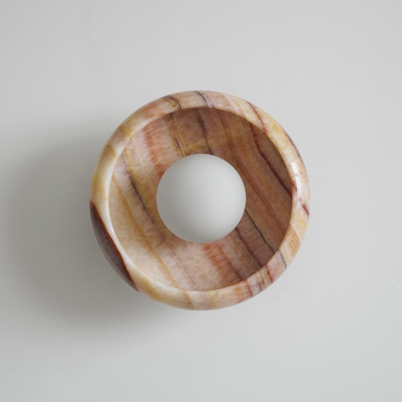 Calvrane Marble Round Wall Lamp