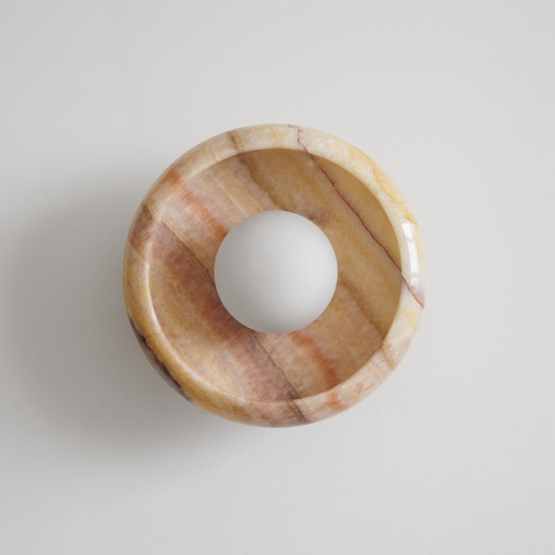 Calvrane Marble Round Wall Lamp