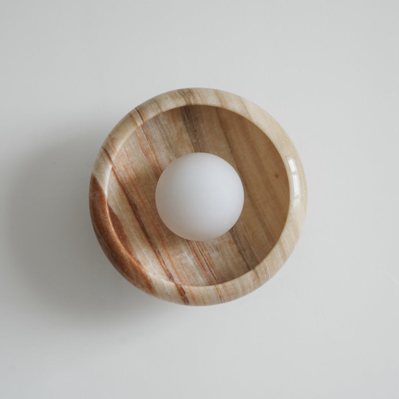 Calvrane Marble Round Wall Lamp