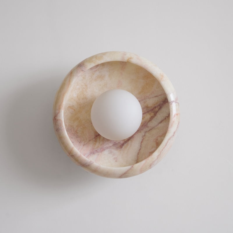 Calvrane Marble Round Wall Lamp