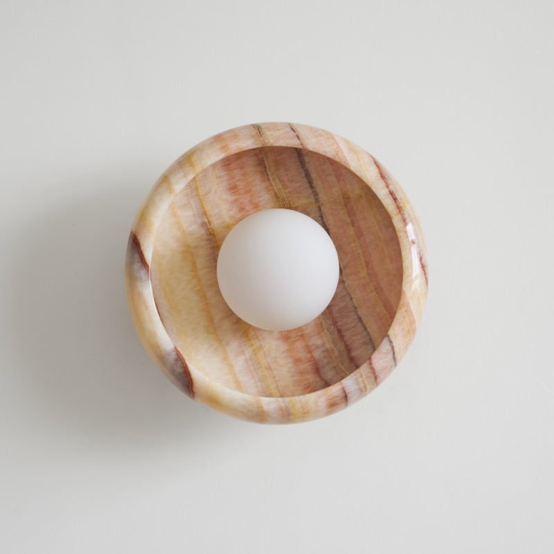 Calvrane Marble Round Wall Lamp