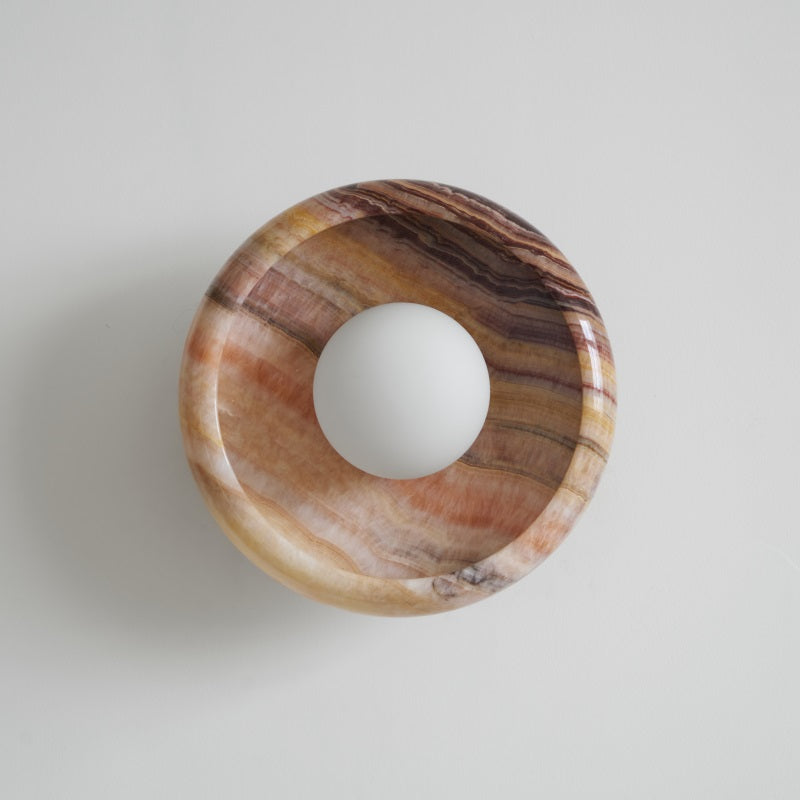 Calvrane Marble Round Wall Lamp