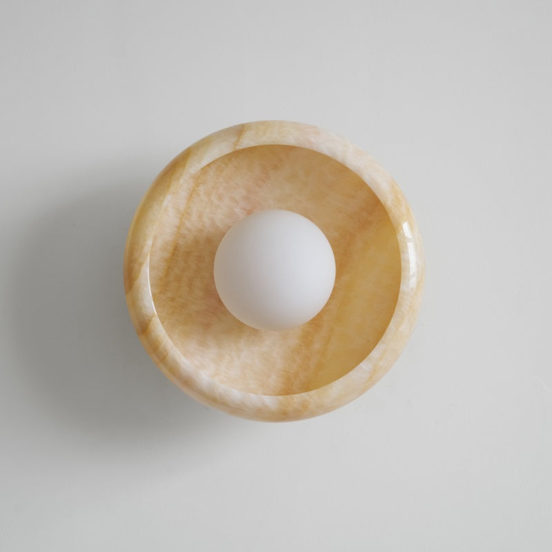 Calvrane Marble Round Wall Lamp