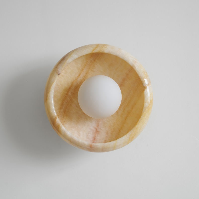 Calvrane Marble Round Wall Lamp
