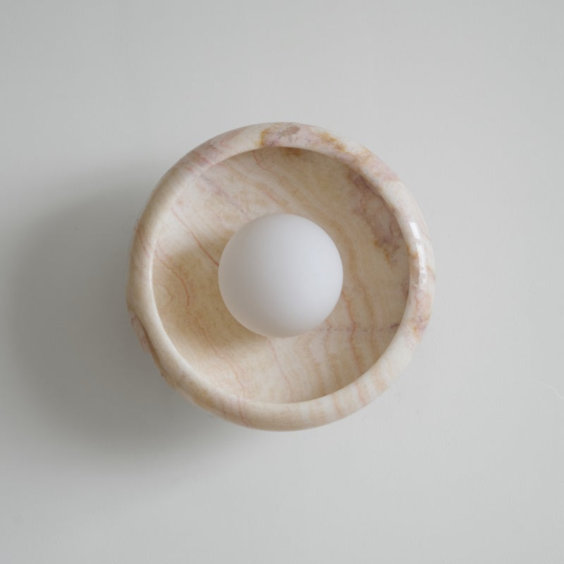 Calvrane Marble Round Wall Lamp
