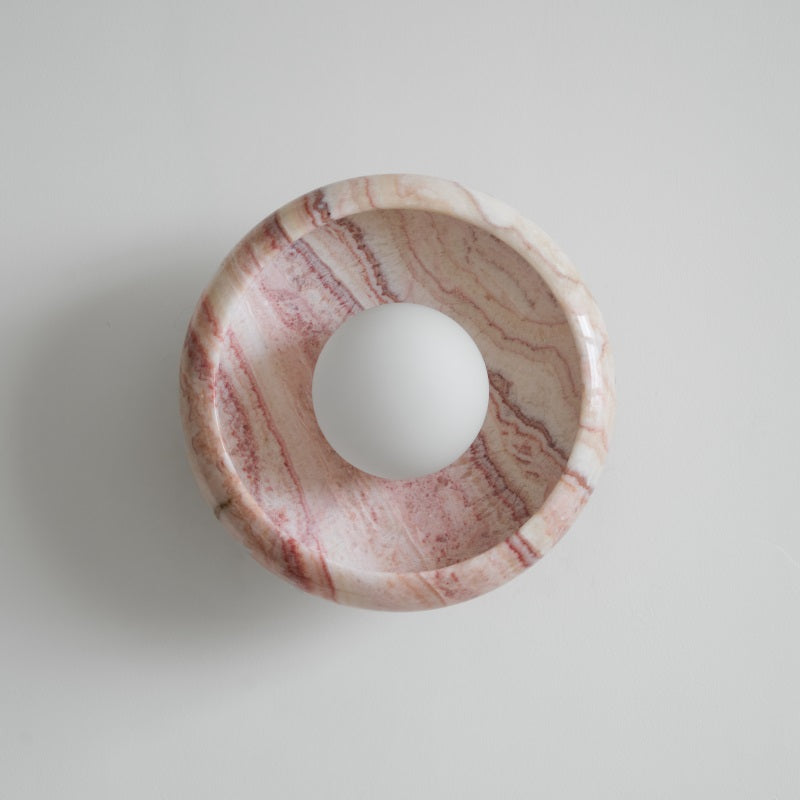 Calvrane Marble Round Wall Lamp