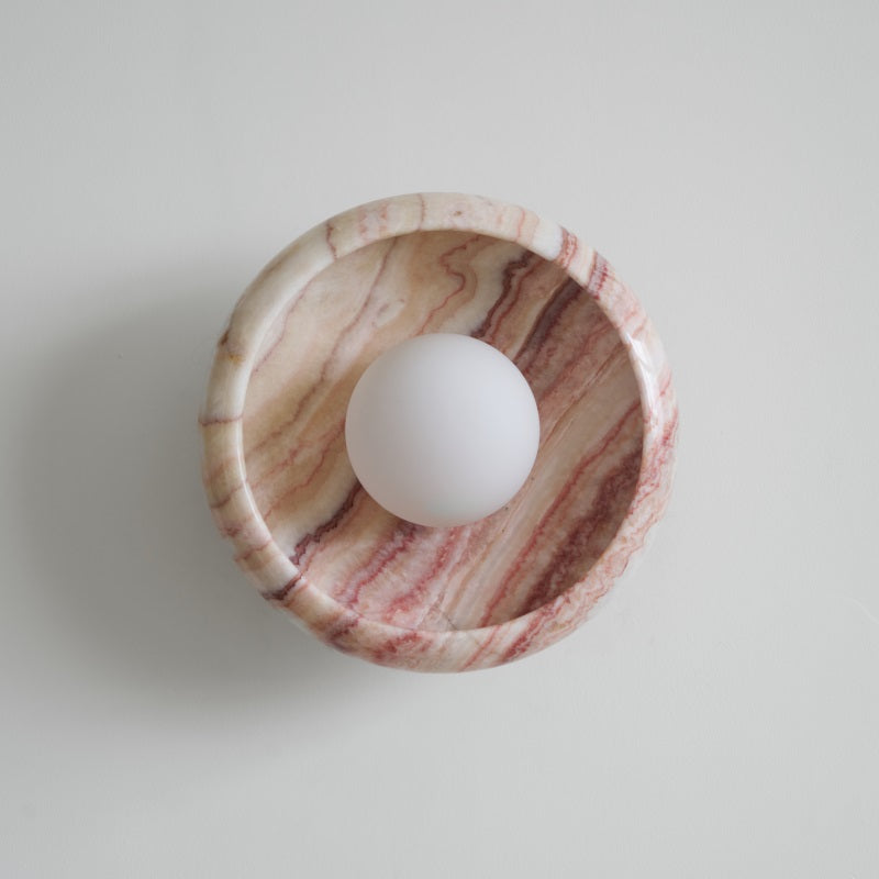 Calvrane Marble Round Wall Lamp