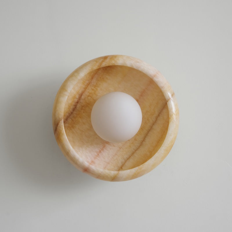Calvrane Marble Round Wall Lamp
