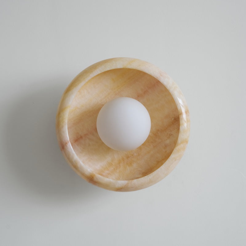 Calvrane Marble Round Wall Lamp