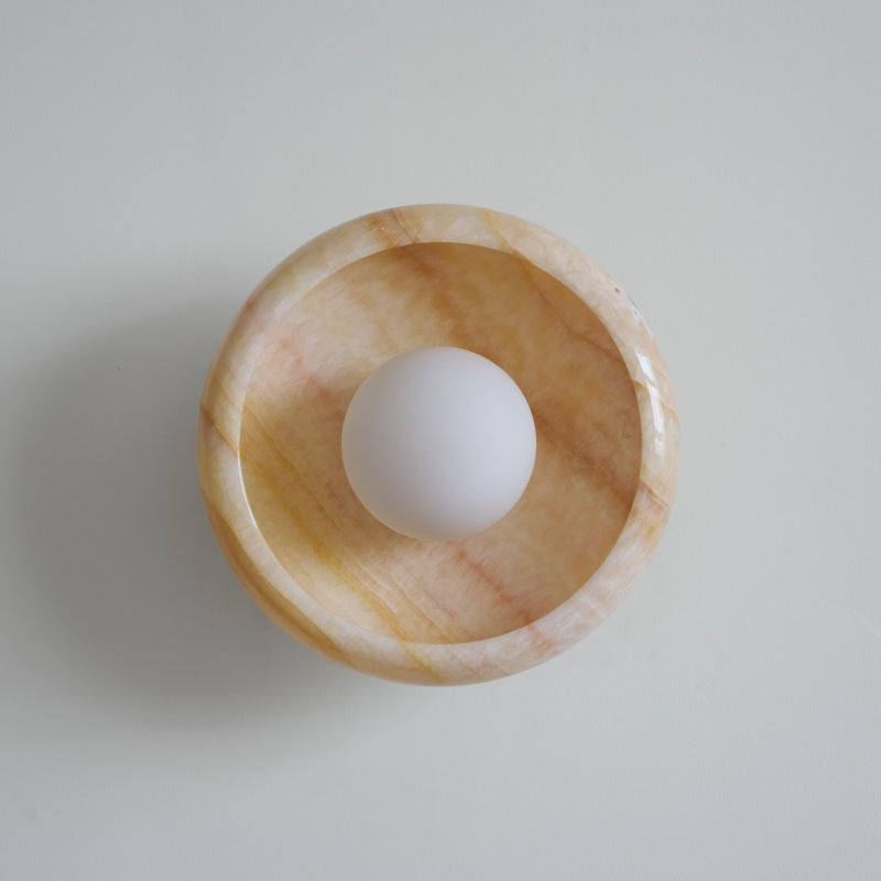 Calvrane Marble Round Wall Lamp