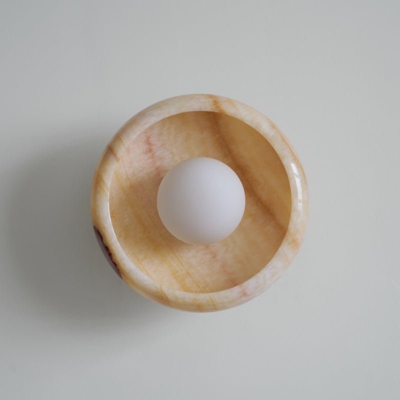 Calvrane Marble Round Wall Lamp