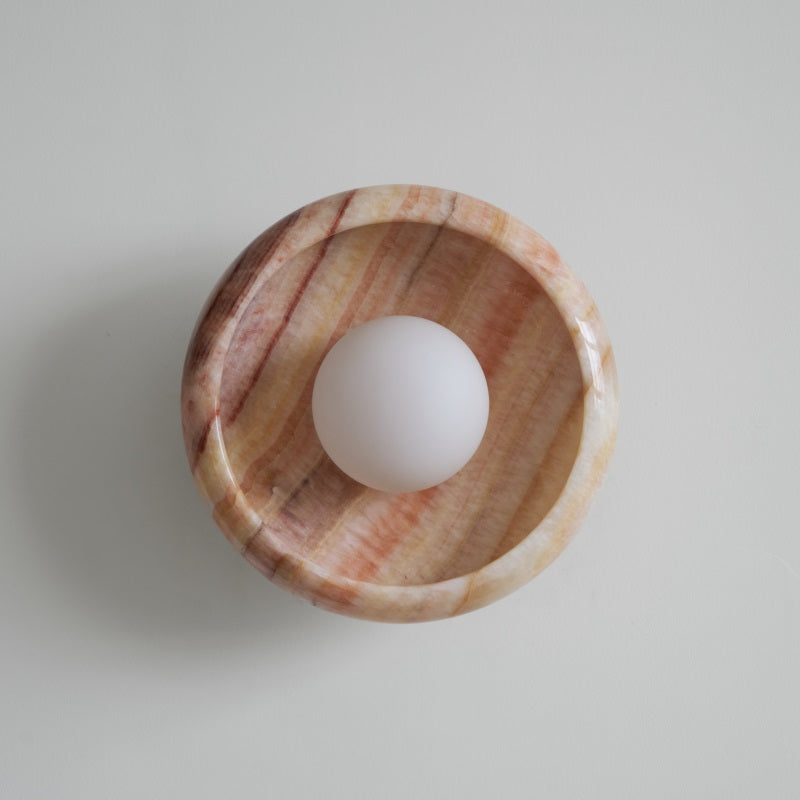 Calvrane Marble Round Wall Lamp