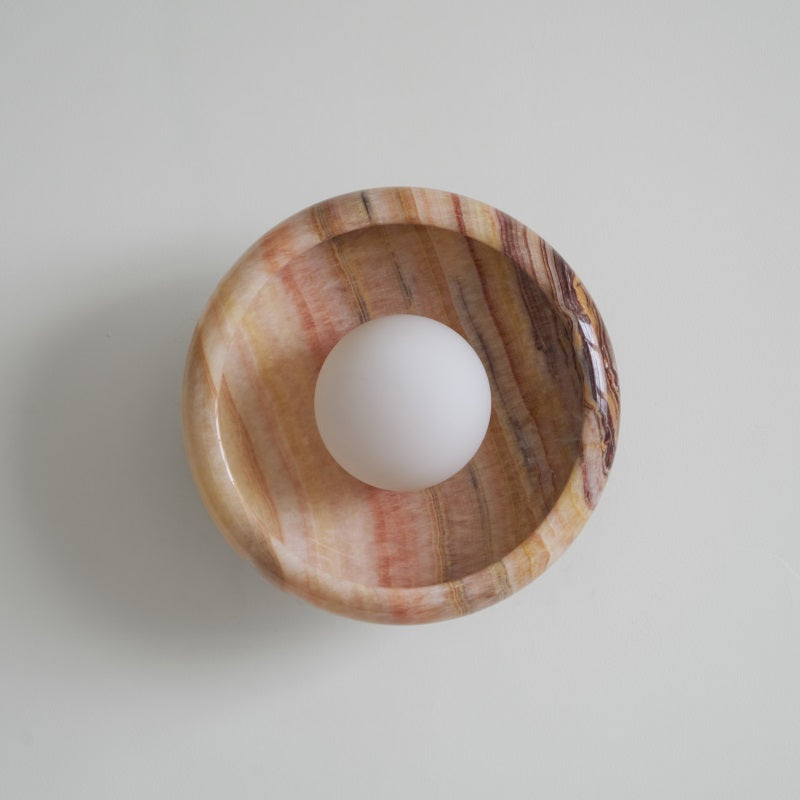 Calvrane Marble Round Wall Lamp