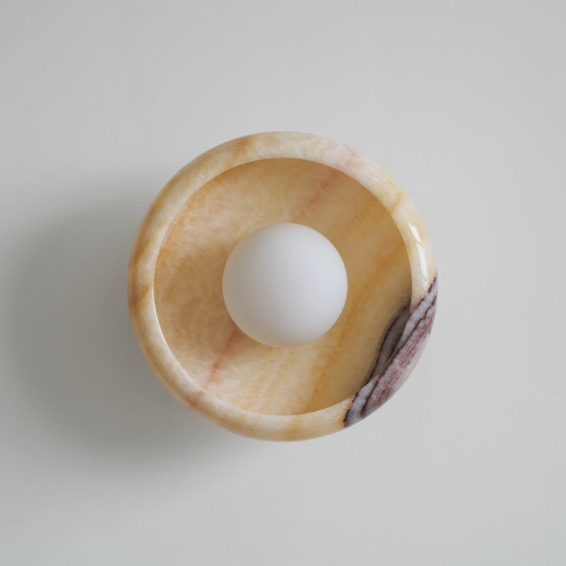 Calvrane Marble Round Wall Lamp