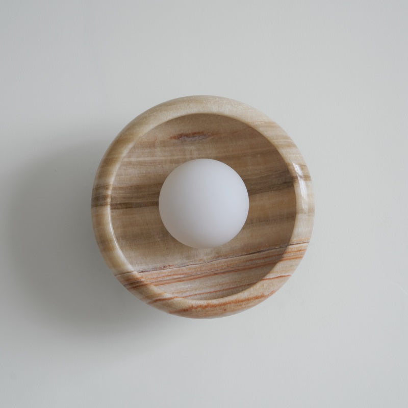 Calvrane Marble Round Wall Lamp
