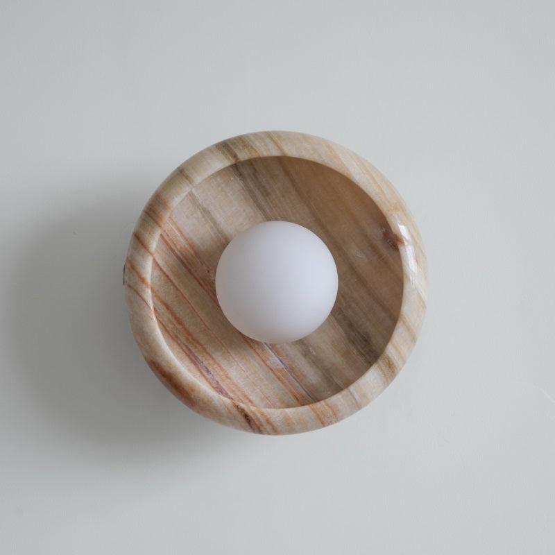 Calvrane Marble Round Wall Lamp
