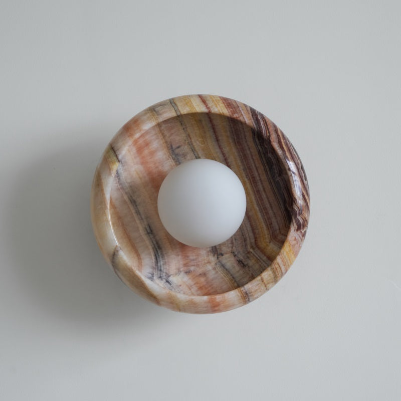 Calvrane Marble Round Wall Lamp