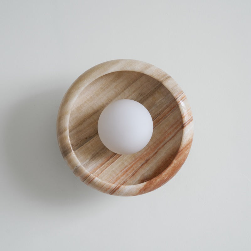 Calvrane Marble Round Wall Lamp