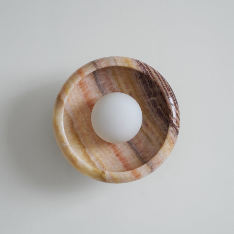 Calvrane Marble Round Wall Lamp