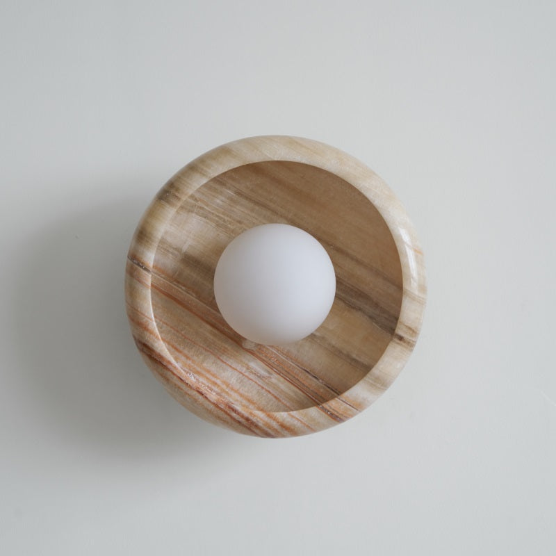 Calvrane Marble Round Wall Lamp