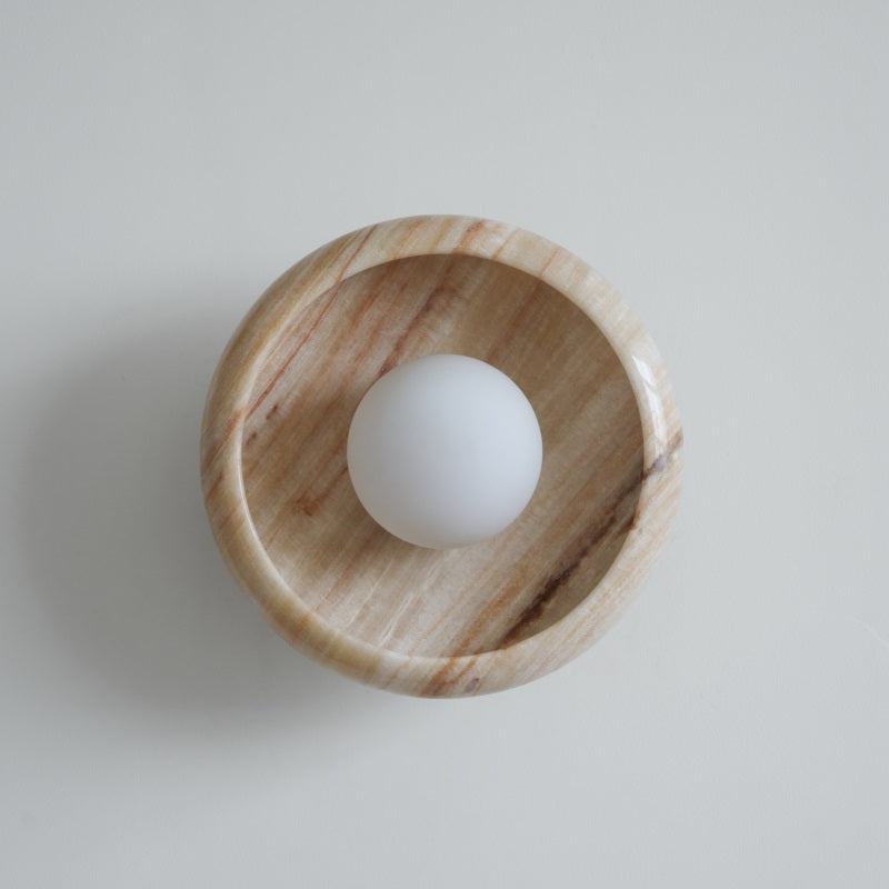 Calvrane Marble Round Wall Lamp