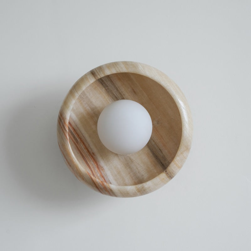 Calvrane Marble Round Wall Lamp