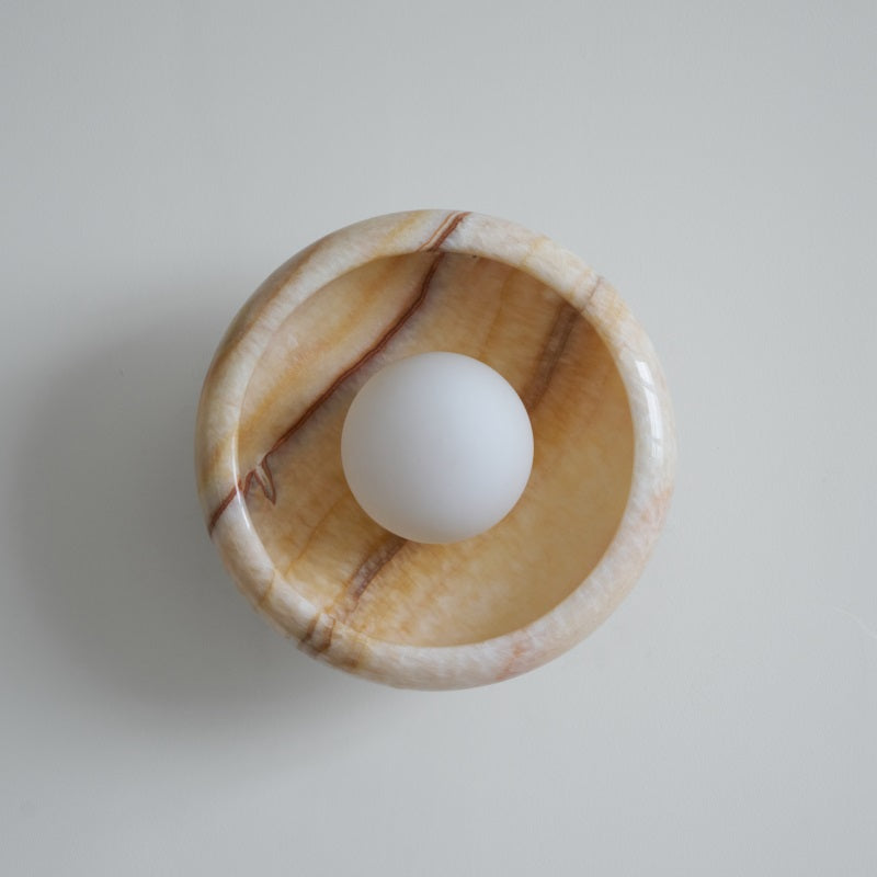 Calvrane Marble Round Wall Lamp