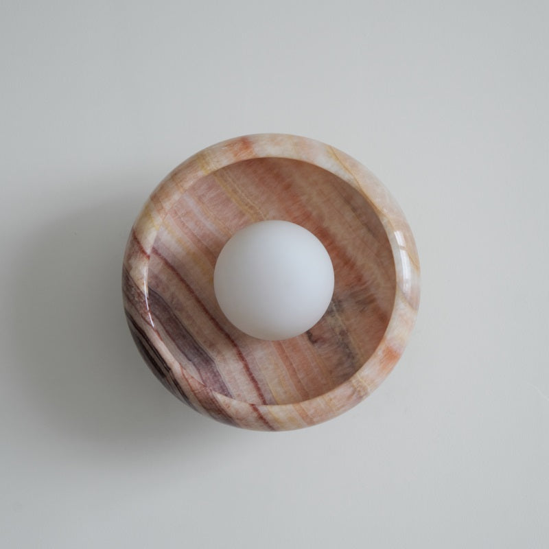 Calvrane Marble Round Wall Lamp